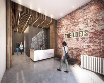 Entrance to The Lofts.