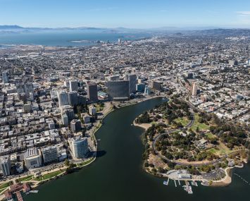 Aerial view of Oakland, California.