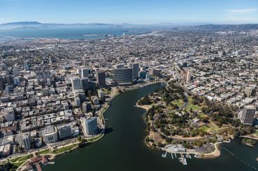 Aerial view of Oakland, California.