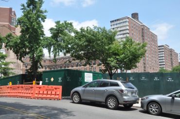 The development site for Vandewater, located at 525 West 122nd Street in Morningside Heights.
