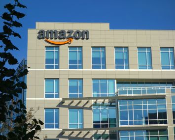 Amazon corporate office building in Sunnyvale, Calif.