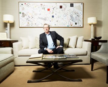 William Rudin in his office.