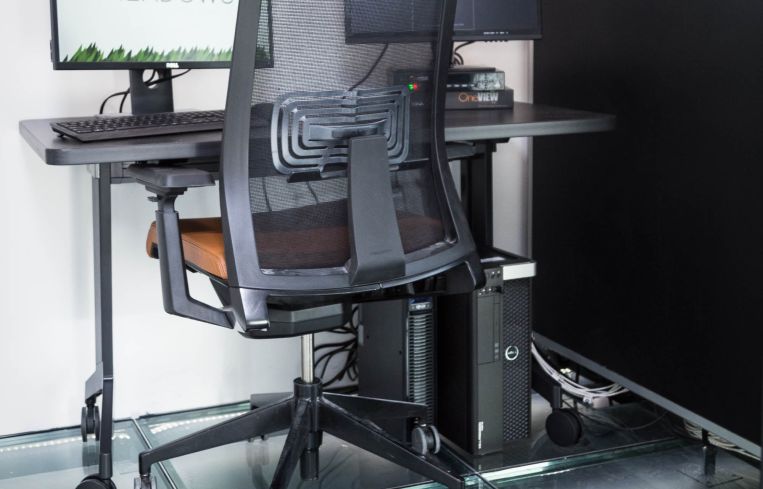 Raised flooring allows the company to better locate wiring.