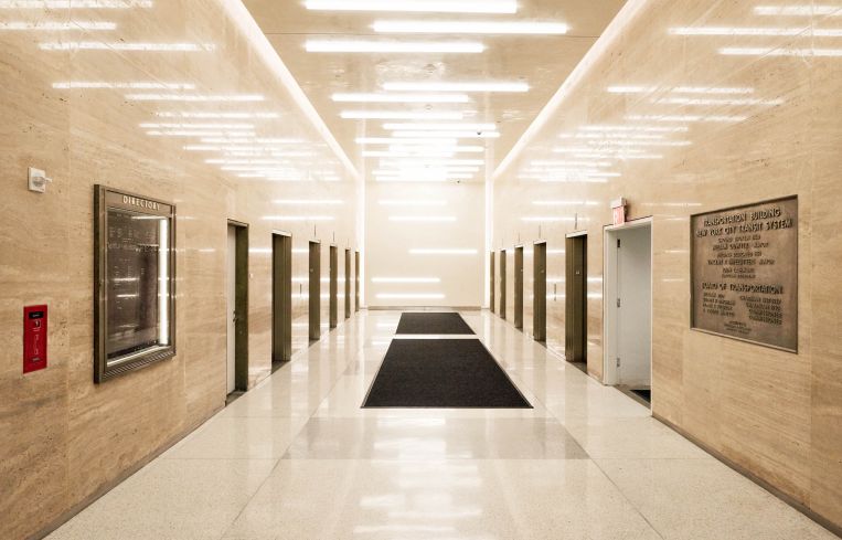 NYU installed 10 new elevators in the building and polished the marble on the ground floor.