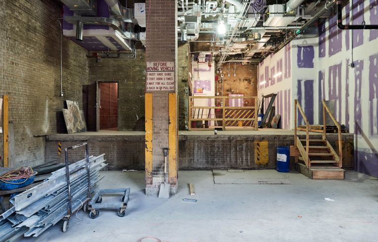 A garage space that used to allow for armored trucks to pick up money from the MTA headquarters building, will be transformed into a performance venue.