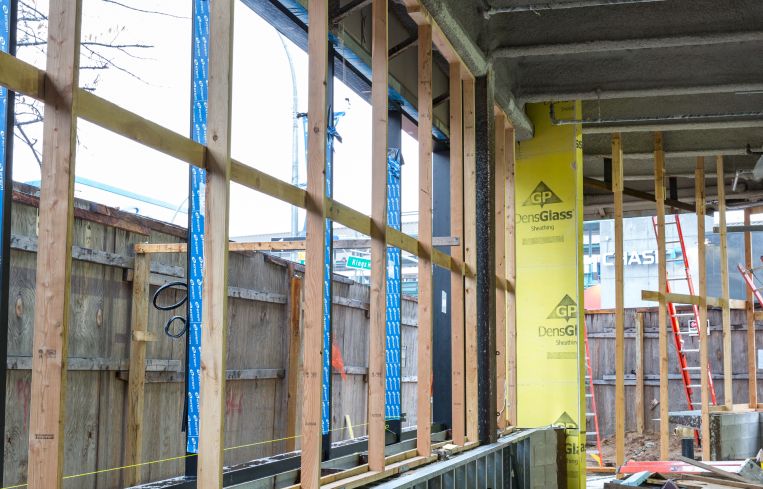 The ground floor space of the development will have a floor-to-ceiling glass corner, which will be occupied by CVS.