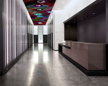 The lobby at 250 West 57th Street.