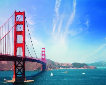 The Golden Gate Bridge in San Francisco.
