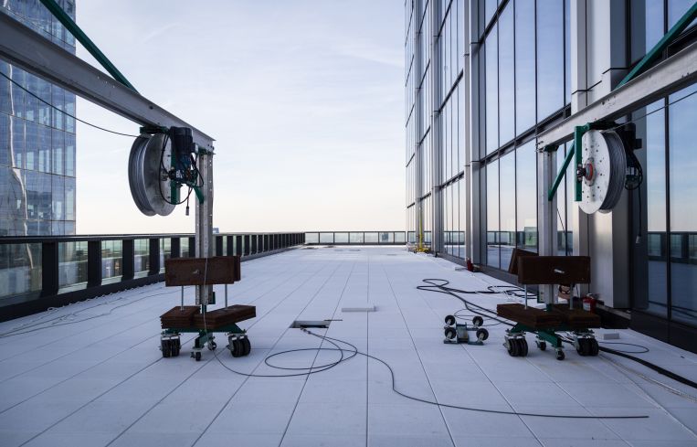 The terrace on the 60th floor of the building.