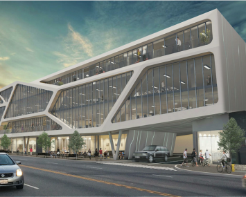 A rendering of the planned office project in Culver City, Calif.