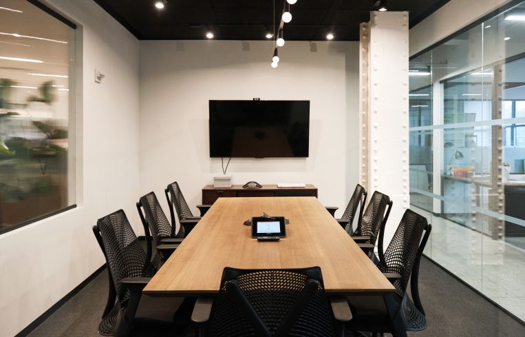 Industrious space has modern conference rooms.