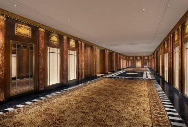The Waldorf Astoria's "Peacock Alley," pictured, is being renovated as part of a major overhaul and condo conversion designed by SOM.