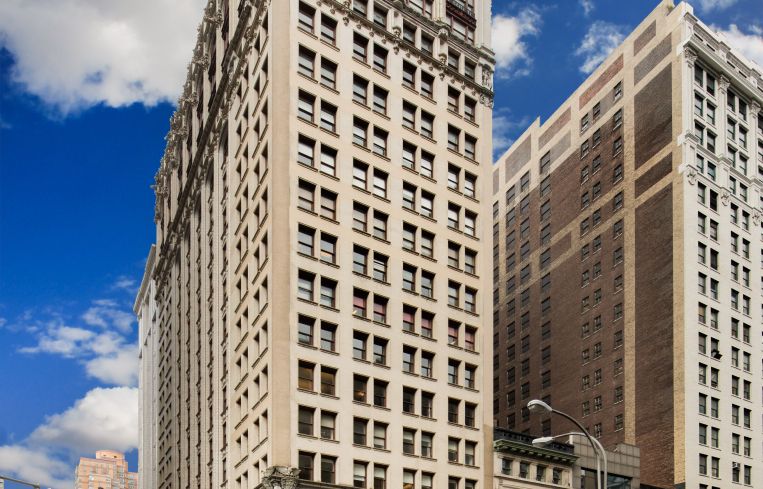 A large, tall building.