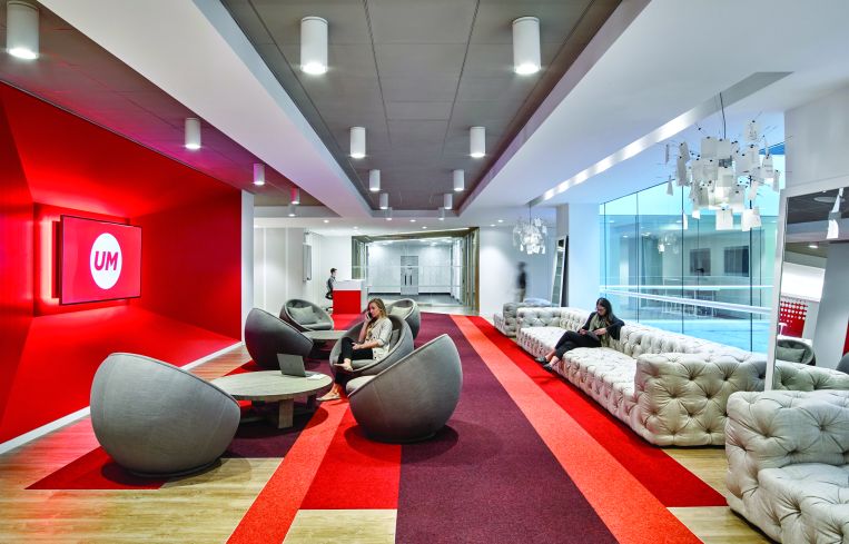Ted Moudis Associates handled the design for advertising firm Universal McCann's offices.