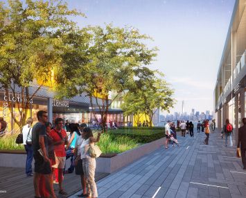 A corridor at Empire Outlets, where the Samsonite space will be located.