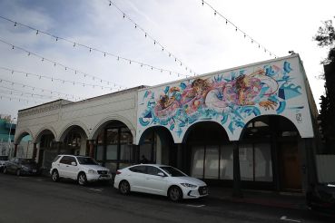 Murals adorn the exterior walls of a Snapchat office in Venice, California. 