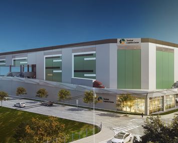A rendering of the planned Terminal Logistics Center warehouse project.