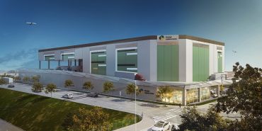 A rendering of the planned Terminal Logistics Center warehouse project. 