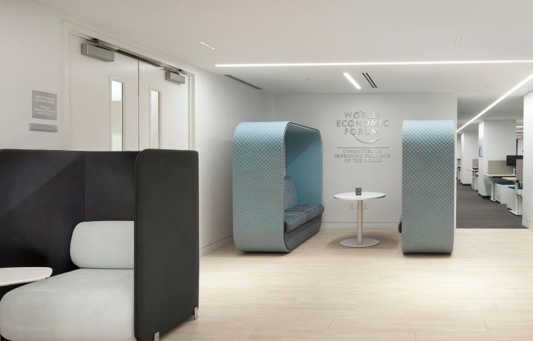 Private booths for employees to work in new ways.