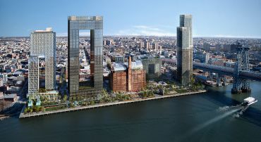 A rendering of full Two Trees Managment's Domino Sugar development site. 
