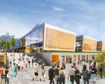 A rendering of Empire Outlets.