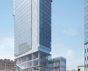 Rendering of the Virgin Hotel at 1227 Broadway.