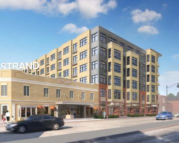 Rendering of Strand theater development.