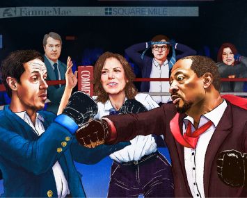 In a competitive year for lending, top financiers duking it out for every deal included, left to right, Jeff DiModica, Brian Baker, Kara McShane, Jeff Fastov, Jeffery Hayward and Marcia Diaz.