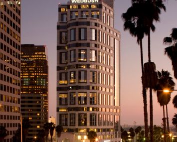 The Wedbush Center in DTLA was among the major office sales in the first quarter of 2018.