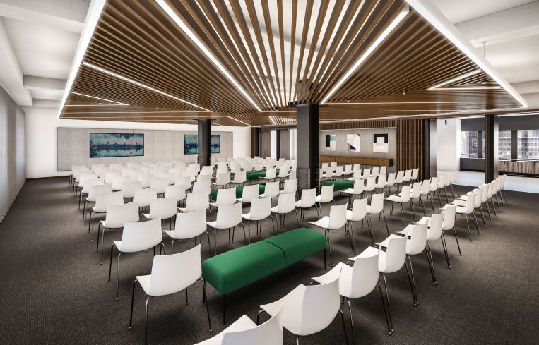 The town hall area will be able to accommodate 150 people.
