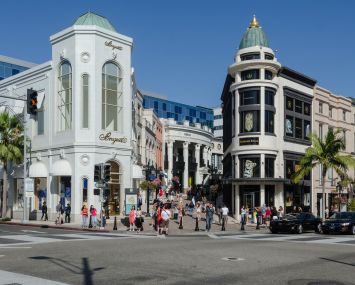 A shot of Rodeo Drive in Beverly Hills, Calif.