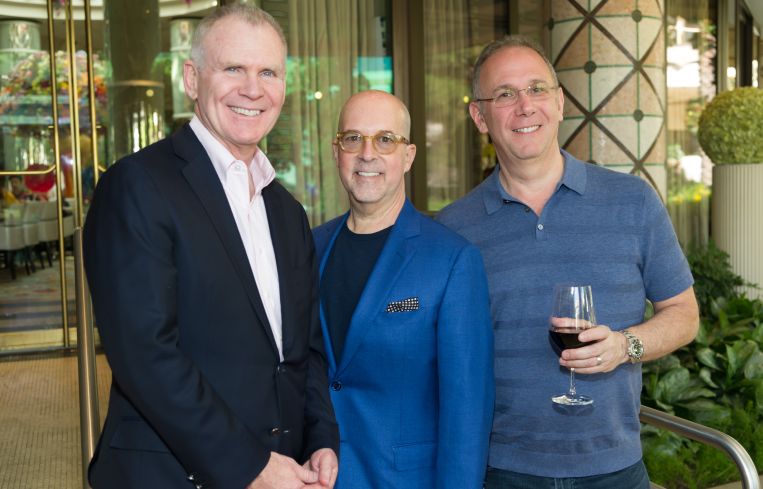 Christopher Conlon of Arcadia, Jeffrey Roseman and Marc Frankel of Newmark Knight Frank.