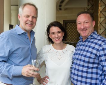 From left: Dan Gorczycki of Avison Young, Jessica Lappin of Downtown Alliance and Michael Goodgold, President of Real Estate Arts.