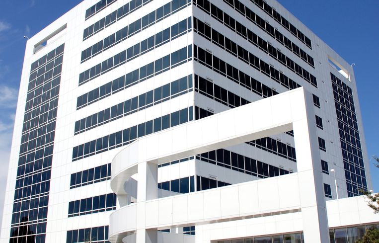 A mixed-use office and retail building in the Bronx