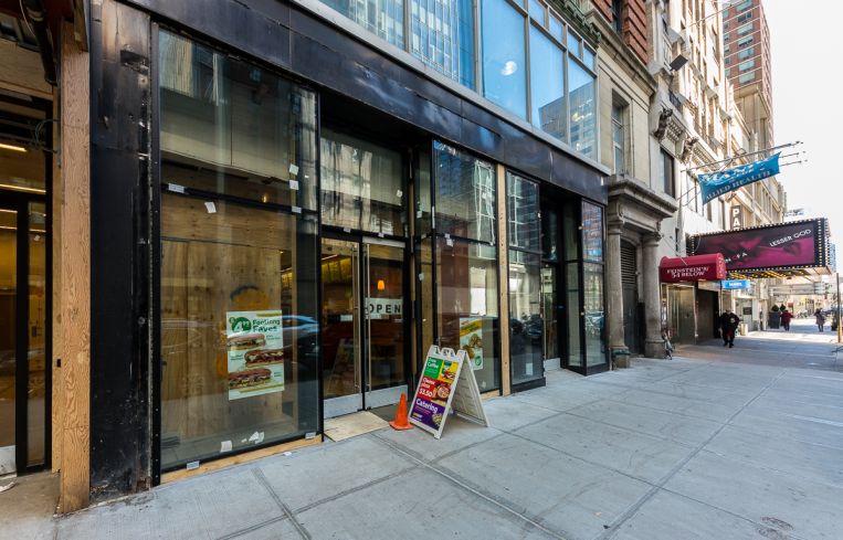 The retail base will have new glass storefronts.