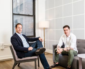 IN THE NEXT BREATH: Breather co-Founder and CEO Julien Smith, right, and Hank Jonap, the director of real estate transactions and construction at the company, are responding to clients’ demands for longer-term space by offering office spaces for as long as a year with an option to renew.