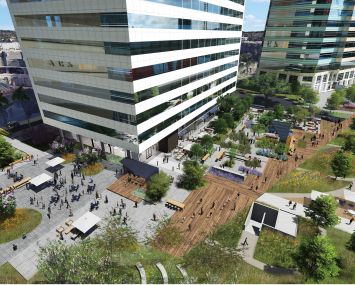 Rendering of the Howard Hughes Center.