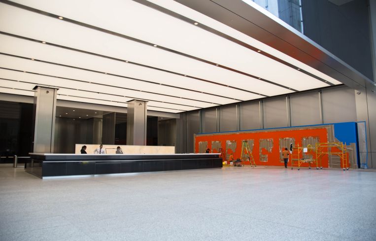The lobby of 3 World Trade Center.