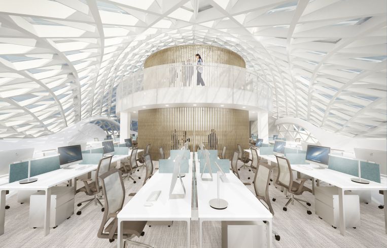 Rendering of fifth floor offices at 44 Union Square.