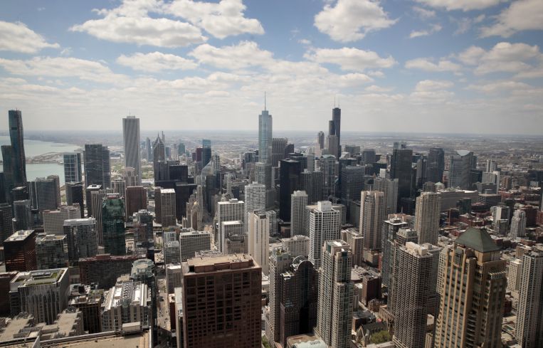 Chicago's River Point North building backed a single-asset, interest-only CMBS financing this month, even as issuance declines, according to Moody's.