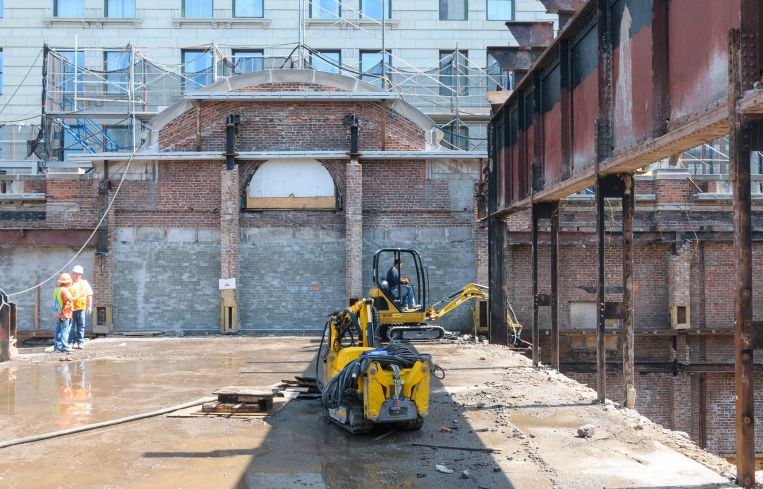 Construction work on the old Tammany Hall at 44 Union Square East.