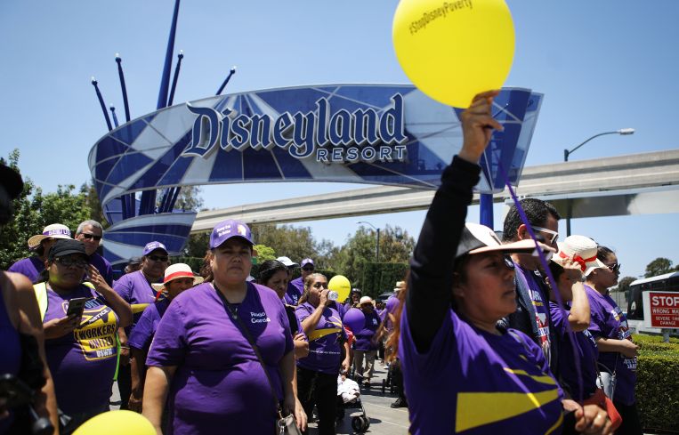 Disneyland Wage Protest