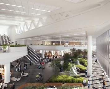 A rendering of LaGuardia Airport's Terminal B. Photo: