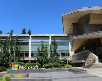 Microsoft buildings in Redmond, Wash.