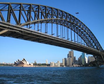 The Sydney Harbor Bridge in Sydney, Australia.