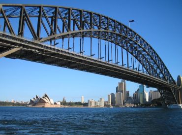 The Sydney Harbor Bridge in Sydney, Australia.