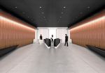 A rendering of the lobby at 787 11th Ave.
