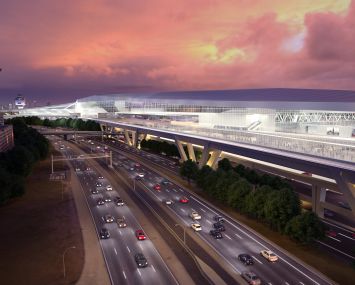 A rendering of LaGuardia Airport's new central terminal.