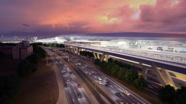 A rendering of LaGuardia Airport's new central terminal.