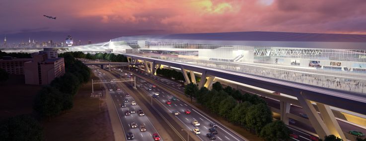 A rendering of LaGuardia Airport's new central terminal.